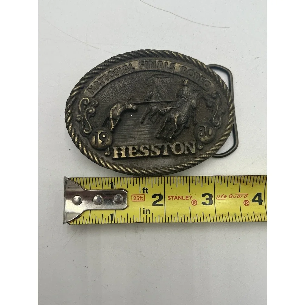 1980 Hesston NFR National Finals Rodeo Cowboys Western 6th Edition Belt Buckle